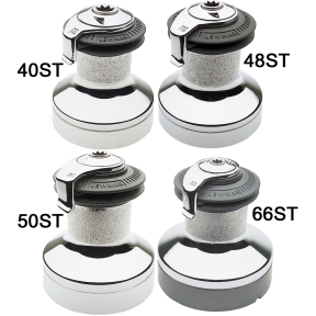 Two Speed Chrome Self-Tailing Winches - with Gray Jaws