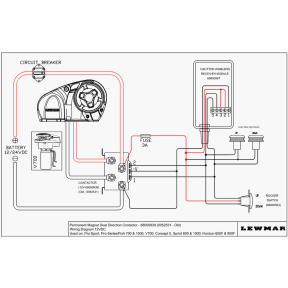Wiring Diagram of Lewmar Windlass Dual Direction Sealed Contactor / Solenoid 98000939