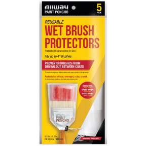 Paint Poncho Wet Brush Protectors, 5 Pack