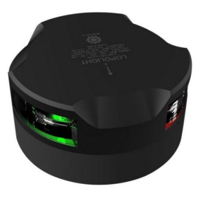 Lopolight 2 NM LED Tri-Color Navigation Light - Sailboats to 20m, Horz Mount, Black