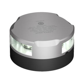 Lopolight 2 NM All-Round /Anchor White LED Nav Light - All Vessels Under 50m, Horz Mt, Silver