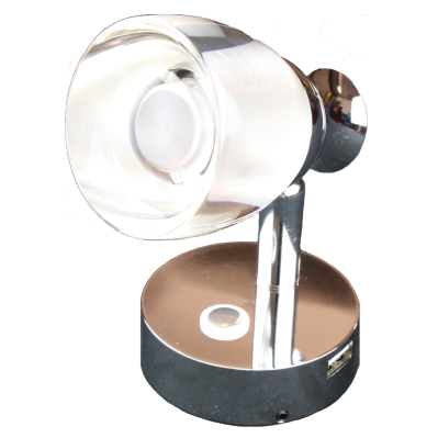 Elegant Wall Mount LED Light, Chrome Finish w/ Glass