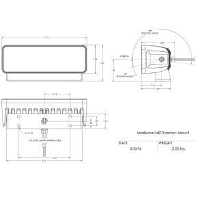 Maxillume h60 Trunnion Mount LED Flood Light
