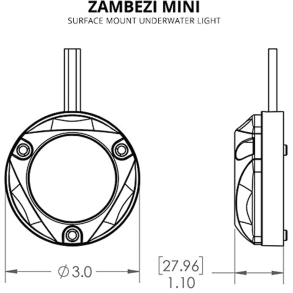 Zambezi  Mini Surface Mount LED Underwater Light