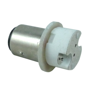 llb-44dg-01-00 of Lunasea Lighting 2-Pin G4, MR11, or MR16 LED Light Bulb to Indexed DC Bayonet Socket Adapter