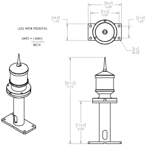 Nav Light Riser - 4.5 Inch Riser for LL53 Nav Fixture
