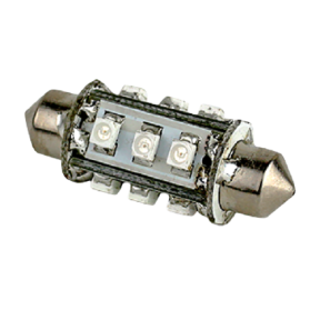 Pointed Festoon 12 LED Light Bulb - 37mm