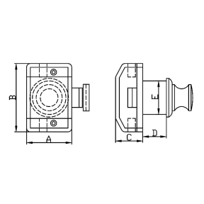 diagram of Man Ship Marine Round Push Button Cabinet Latch