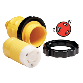 305crcn of Marinco 30 Amp Locking Shore Power Connector with Boot