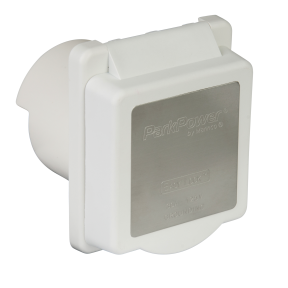 301elcb of Marinco Replacement Cap & Bezel - for Square Plastic 30A Inlets