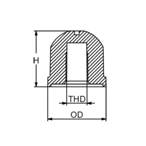 Dimensions of Martyr CM-55989 Mercruiser Inboard/Outboard Button Anode - Zinc
