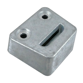 angle view of Martyr Volvo Plate Anodes - Zinc