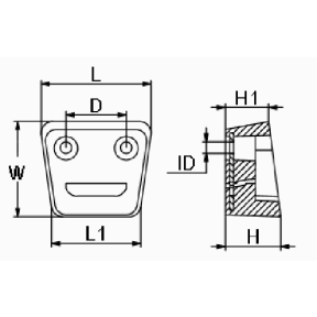 diagram of Martyr Volvo Penta SX Drive Plate Anode - Zinc