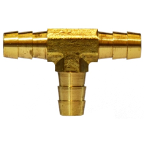 Brass All Barbed Hose Tee