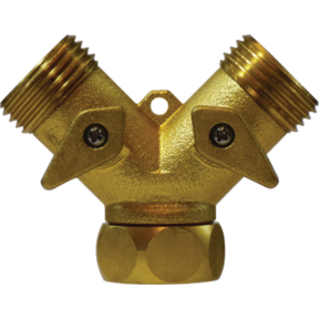 Garden Hose Swivel "Y" Connector with Two Levers