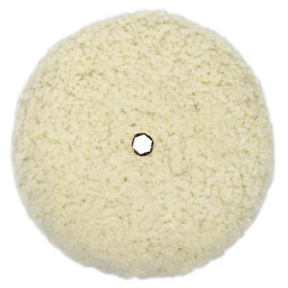 8" White Twisted Wool Double-Sided Cutting Pad