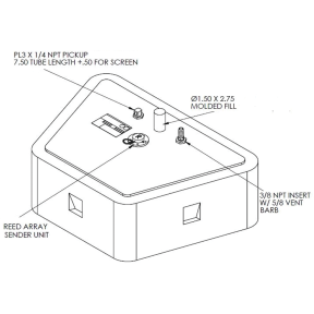 19 Gallon Below Deck Bow Fuel Tank with Top Withdrawal