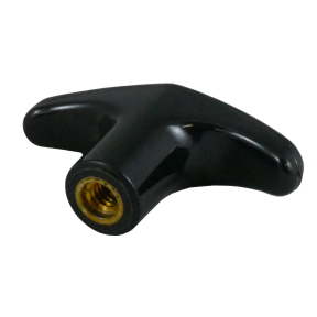 bottom view of Morse Controls Utility Cable Replacement T Handle - 1/4" Threads