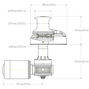 Storm VRC1250 SS Vertical Rope Chain Windlass with Capstan