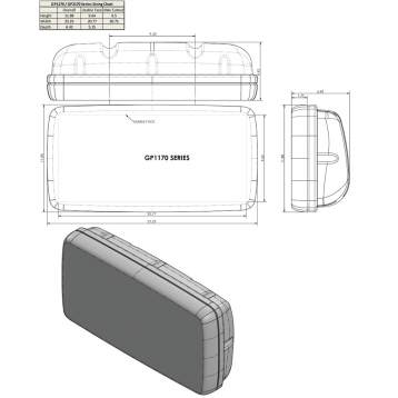 Dimensions of NavPod Gen3 SystemPod - Un-Cut for Custom Installations 20-3/4" x 9-5/8" Usable Face