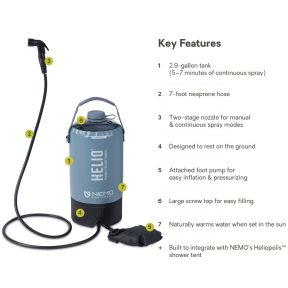 Helio Portable Pressure Shower - 2.9 Gal