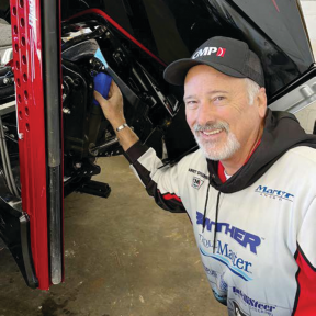 Outboard Motor Support for Safe Trailering