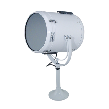 14" Light, Medium Base, White Finish of Perko 10", 12" & 14" Fig. 884 Lever Control Solar-Ray Searchlights
