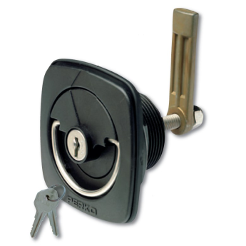 1081DP3 Flush Locking Cam Latch - Straight Cam Bar, Black