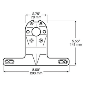 Universal License Bracket, Black Plastic