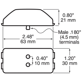 P2 Rectangular LED Marker Clearance Light - 2.50" x 1.21"