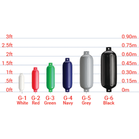 color chart of Polyform US Polyform G-Series Boat Fenders