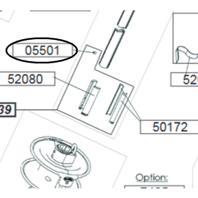 Set Scrw for Lower Bearing Holder - Location-Diagram of Profurl Furlers Socket Set Screw w/ Dog Point for Furler Lower Bearing - M6 x 8mm