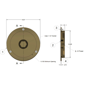 Watertight Bronze Deck Plates