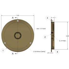 Watertight Bronze Deck Plates