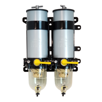 Racor 1000FV Double Turbine Diesel Fuel Filter - Clear Bowls