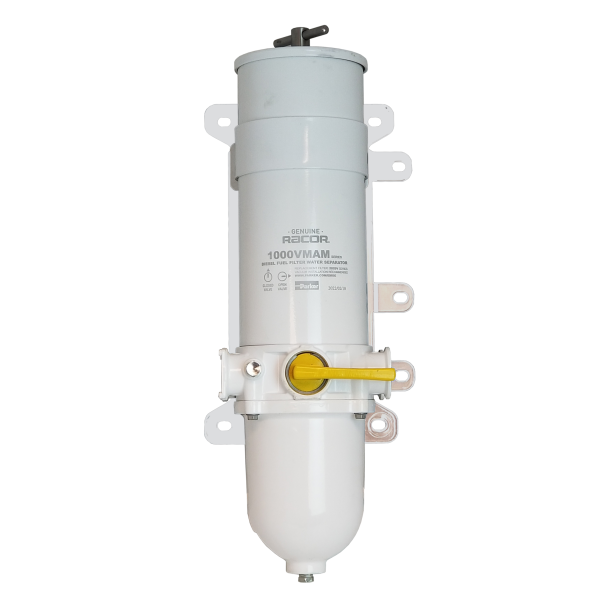 Racor 1000VMAM Marine Turbine Diesel Fuel Filter - w/ Metal Bowl, White Bracket