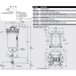FBO-10 High Flow Fuel Filter/Water Separator - Industrial Series