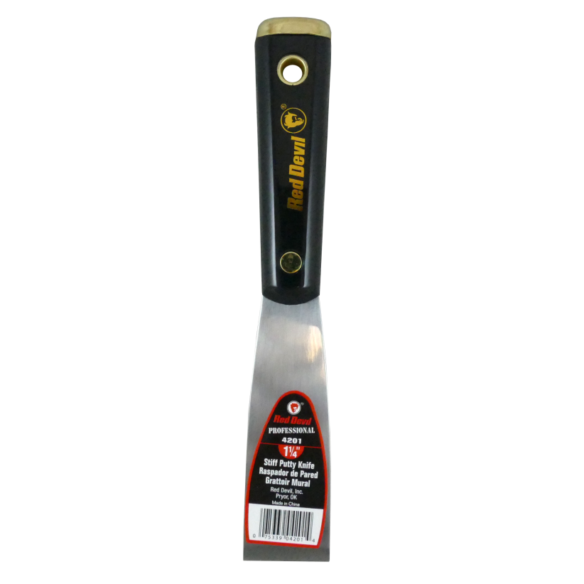 front view of Red Devil 1-1/4" Professional Stiff Putty Knife