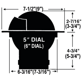 Globemaster® Flush Mount Compasses - 5" and 6" Dials