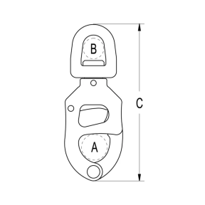 small bail triggersnap diagram of Ronstan Triggersnap Snap Shackles - Small Bail