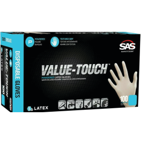 Value-Touch Latex Powdered Disposable Gloves - 5 Mill
