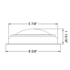 dia of Scandvik 6-3/4" Stainless Steel LED Dome Light