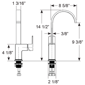 70601 Yo J-Spout Galley Mixer