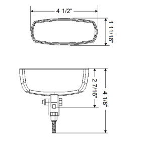 dia of Scandvik Bracket Mount Spreader Light