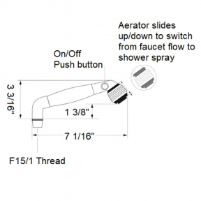 dia of Scandvik Elbow Combo Spray Handle