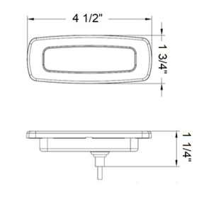 dim of Scandvik Flush Mount White Spreaderlight