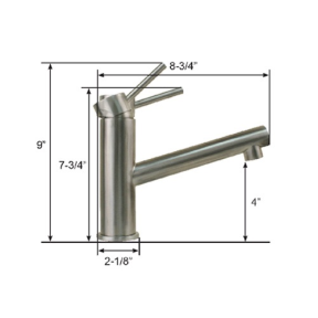 Nordic Stainless Steel Galley Mixer
