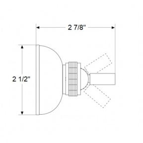 dim of Scandvik Shower Handle Holder