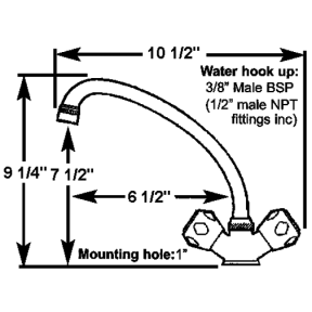 High Reach &amp; Swivel J Spout Mixers