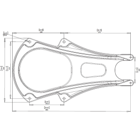 Mast Mount for 18" & 24" Raymarine, Garmin and HALO24